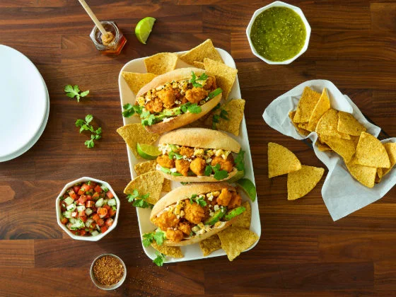 Hot Honey Chicken Elote Torta Recipe