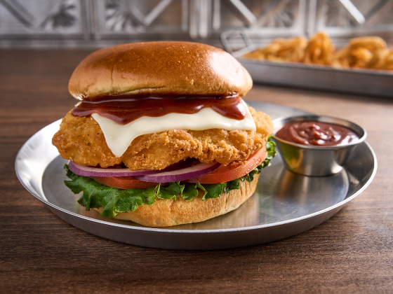 Spicy maple chicken sandwich