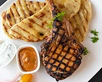 Rosé-Souvlaki Pork Tomahawk Recipe