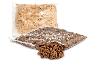 Fully Cooked bagged chicken and steak