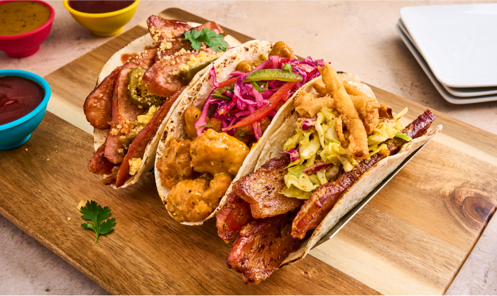 BBQ tacos flight