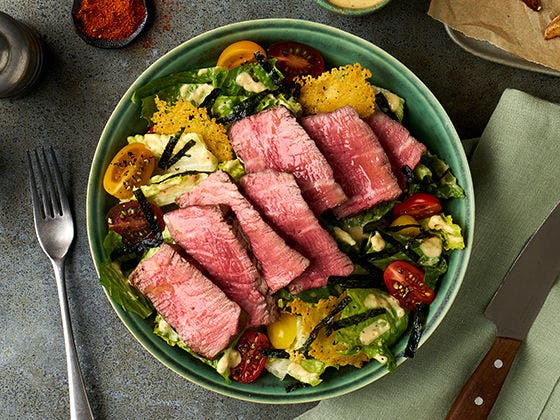 Sunrise Steak Tostada stacker