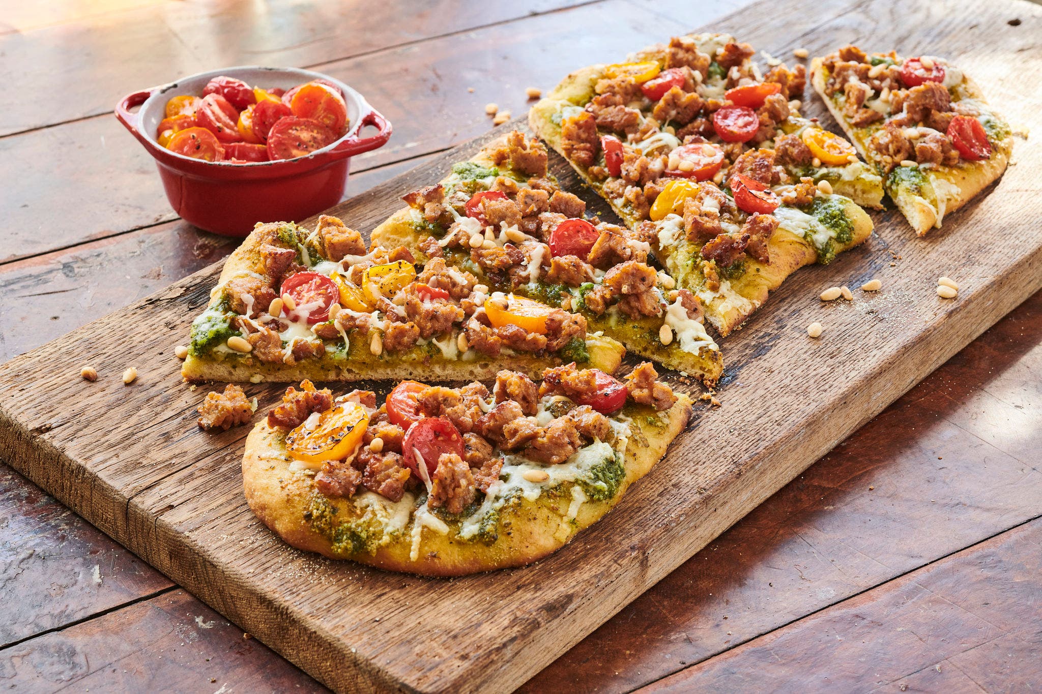 Pesto flatbread