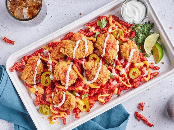 Loaded spicy cheesy boneless wings