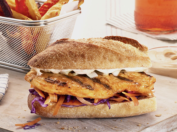 Grilled Jerk Chicken Sandwich Featuring Grilled Chicken Breast Filets.