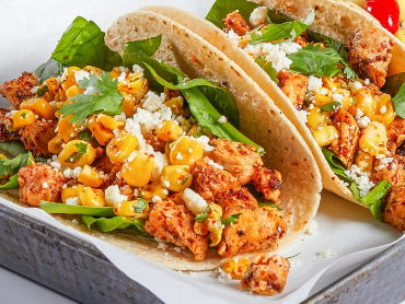 Chili-Lime Seasoned Chicken Tacos with Elote Recipe