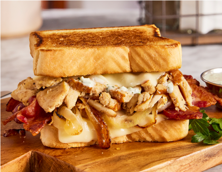 Bacon Ranch cheesesteak melt