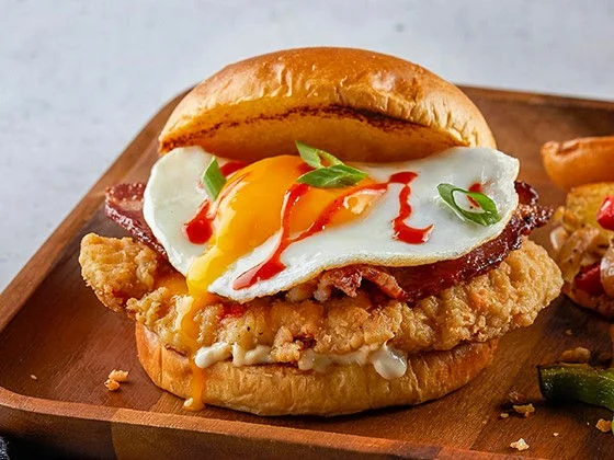 Breakfast chicken sandwich