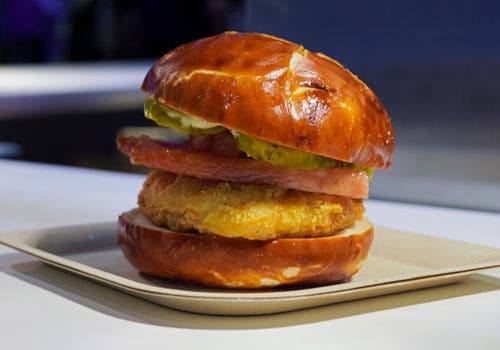 Craft chicken and bacon sandwich