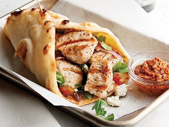 Zesty Pesto chicken wrap
